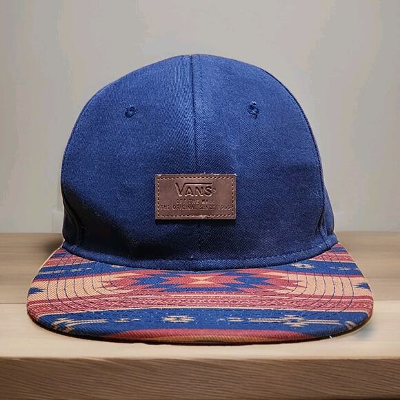 Vans Leather Patch Snapback Hat Multicolor One Size Aztec Adjustable Outdoor - Picture 1 of 7